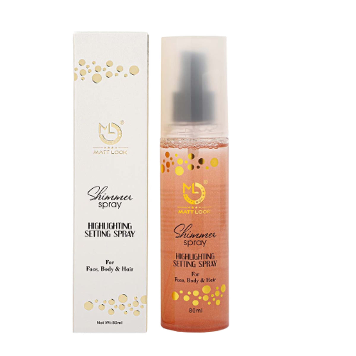 Matt Look Shimmer Highlighting Setting Spray - Rose Gold 003