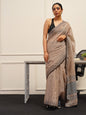 Tikhi Imli Brown Printed Woven Design Saree