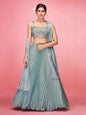 Myra Sky Blue Art Silk Embroidered Designer Lehenga