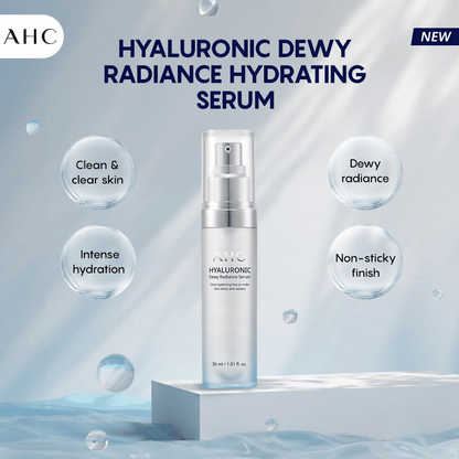 AHC Hyaluronic Dewy Moisturising Radiance Face Serum - Korean skincare