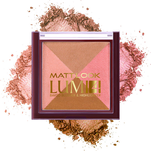Matt Look Lumi 4 Baked Blusher & Highlighter - Fresh Glow