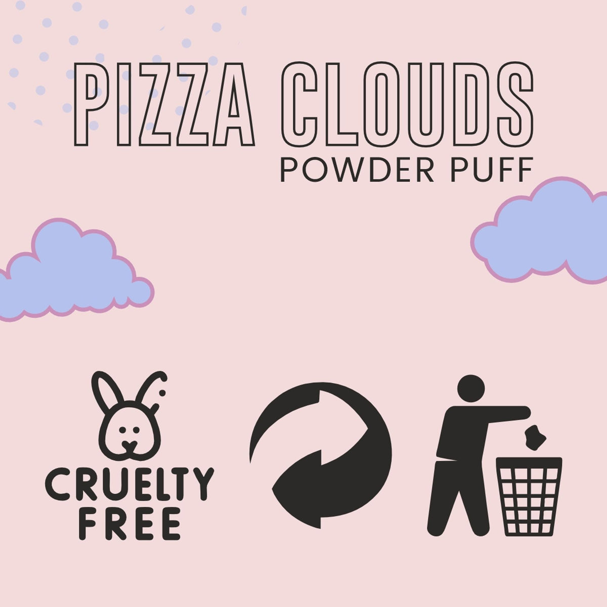 Matt Look Pizza Clouds Powder Pink Puff - Pack Of 2