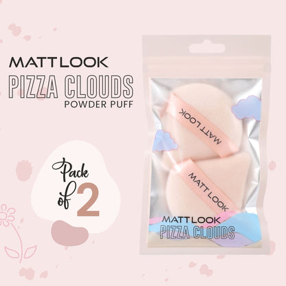 Matt Look Pizza Clouds Powder Beige Puff - Pack Of 2