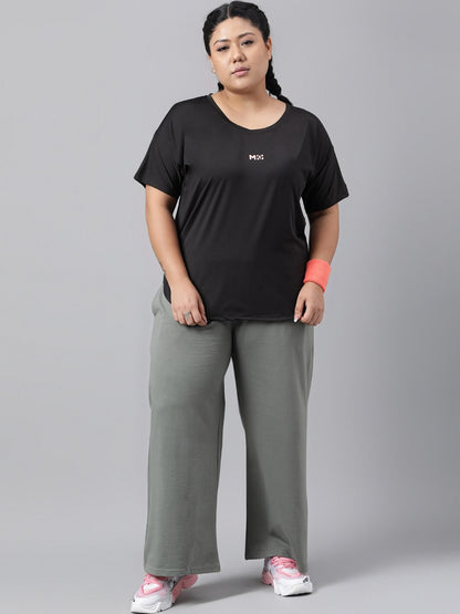 MKH Plus Size Drop Shoulder Sleeves Dri FIT Relaxed Fit Sports T-shirt