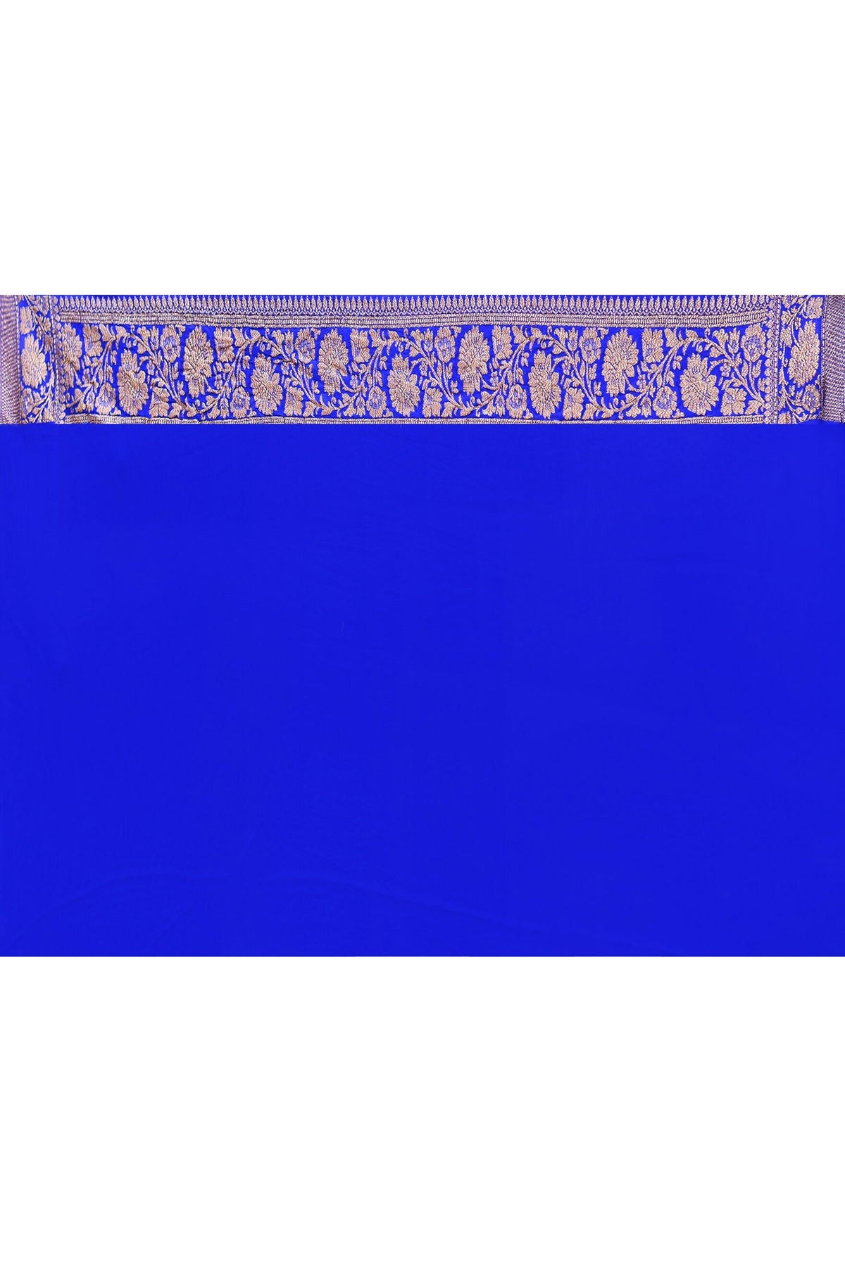 Joban Fashion Violet Crepe Chiffon Pure Handloom Banarasi Silk Saree