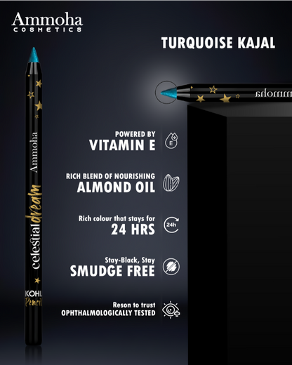 Ammoha Cosmetics Turquoise waterproof Kohl Pencil