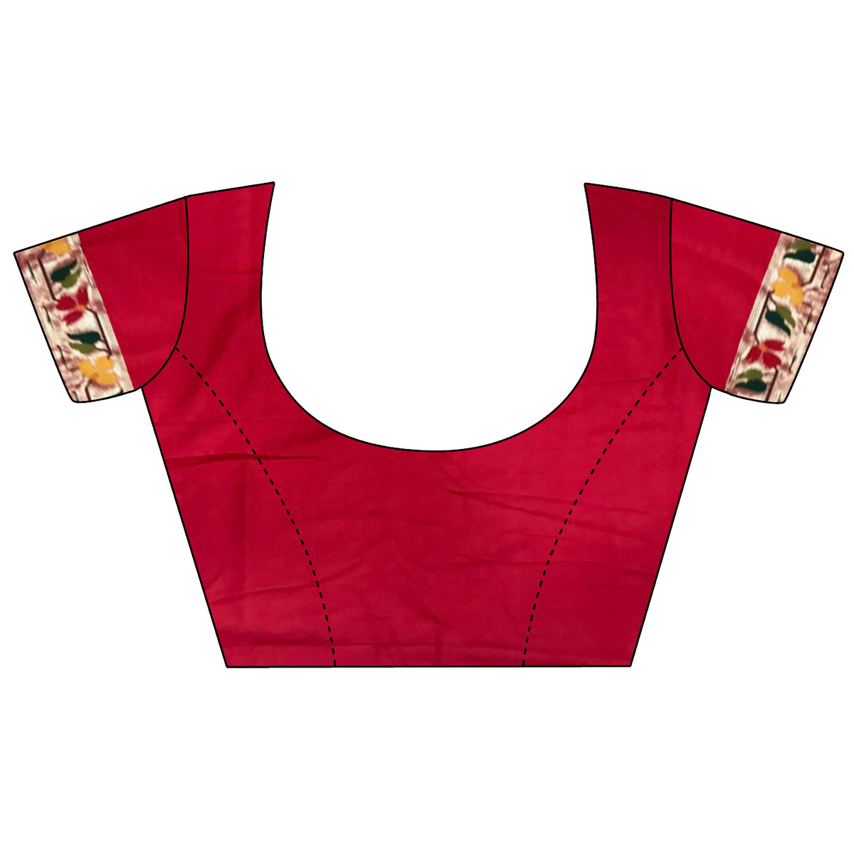 Joban Fashion Red Paithani Soft Silk Meenakari Saree