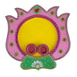 Kundan HandiKrafts Mdf Lotus Pooja Thalis - Baby Pink