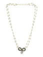 Beaded Chain with Kundan Drop necklace ru raang - Ruby Raang