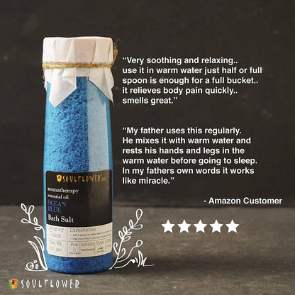 Soulflower Aromatherapy Essential Oil Ocean Blue Bath Salt