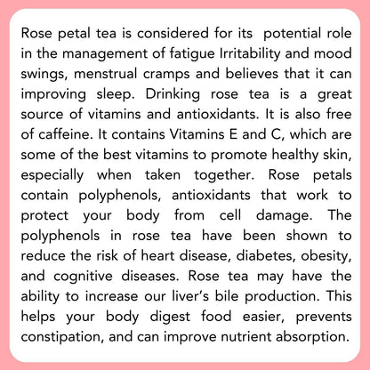 Satvi Wellness Rose Petal Flower Tea | Rose Petal Tea | Rose Flower Drink Mix | Herbal Tea
