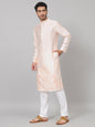 Leafy Silk Kurta With Patch Embellishment by Hilo Design
