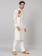 Gilded Burst Classic Silk Kurta by Hilo Design