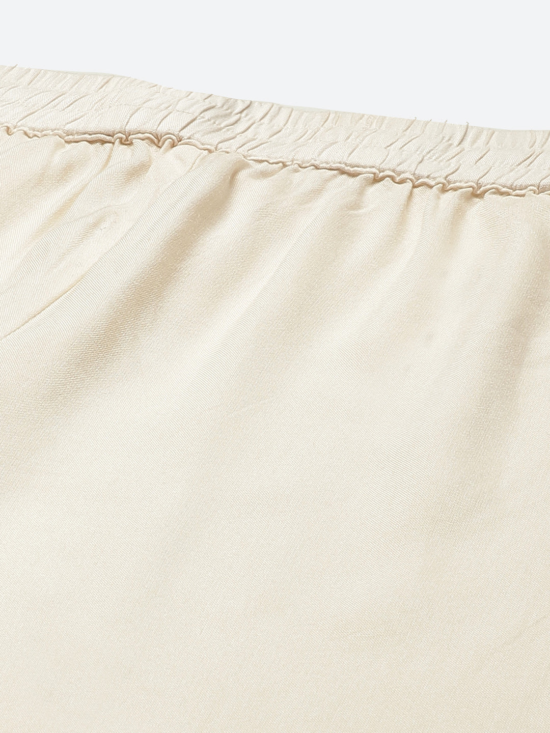 Juniper Women Ivory Rayon Solid Wide Leg Palazzo