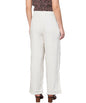 Juniper Women Offwhite Rayon Solid Wide Leg Palazzo