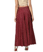 Juniper Women Maroon Rayon Printed Flared Palazzo