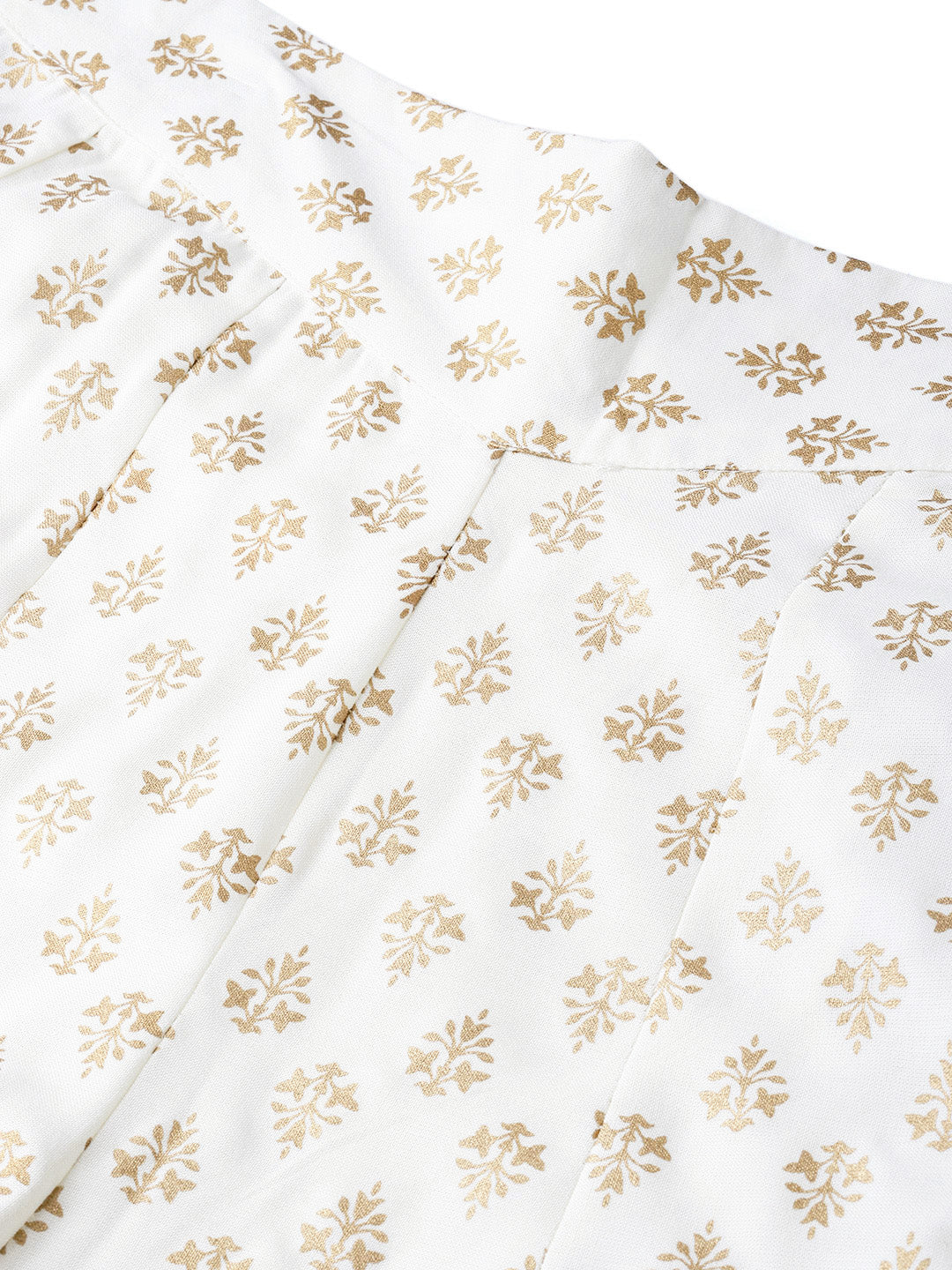 Juniper Women Offwhite Rayon Printed Flared Palazzo