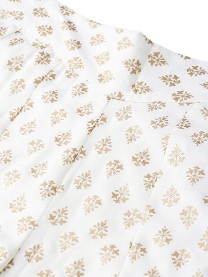 Juniper Women Offwhite Rayon Printed Flared Palazzo