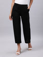 Souchii Women Black Liva Solid Palazzos