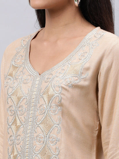 Souchii Women Ethnic Motifs Yoke Design Thread Work Kurta