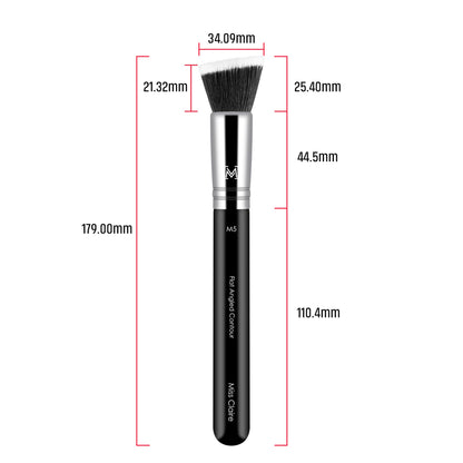 Miss Claire M5 - Flat Angled Contour Brush - Chrome