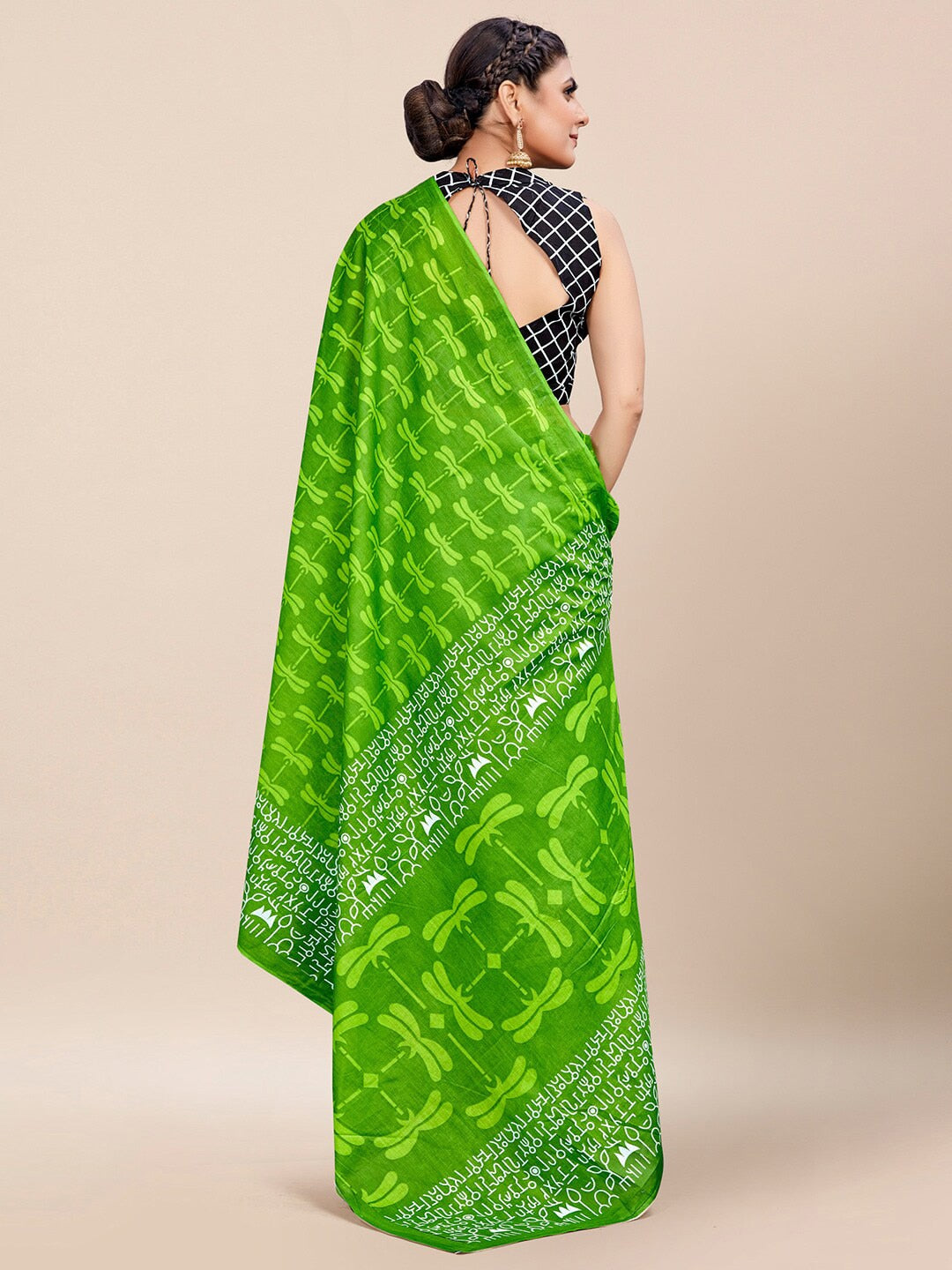 Saree Mall Abstract Printed Pure Cotton Bagh Sarees