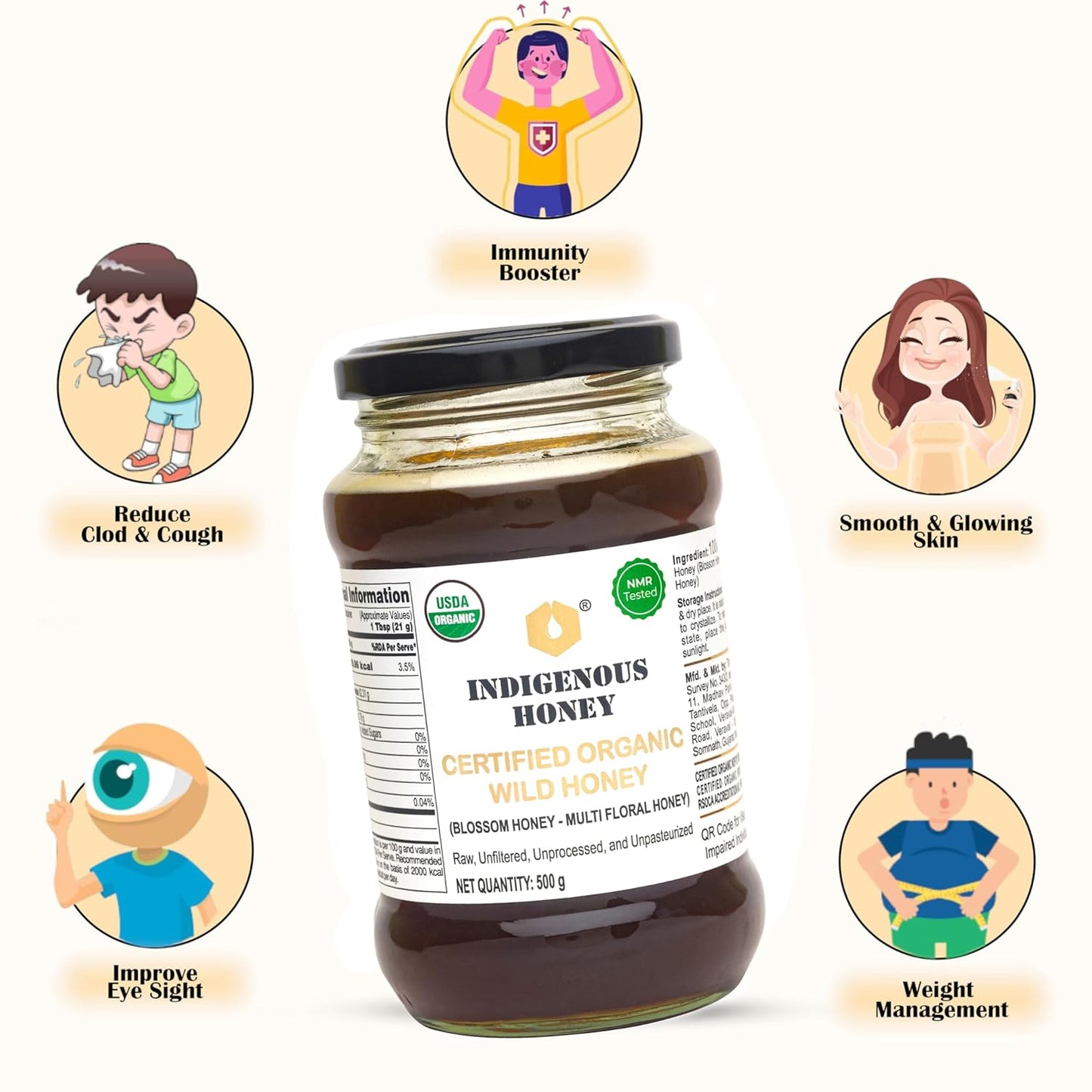 Indigenous Honey Raw Organic Honey Unprocessed Unfiltered Unpasteurized Pure Natural Original Honey