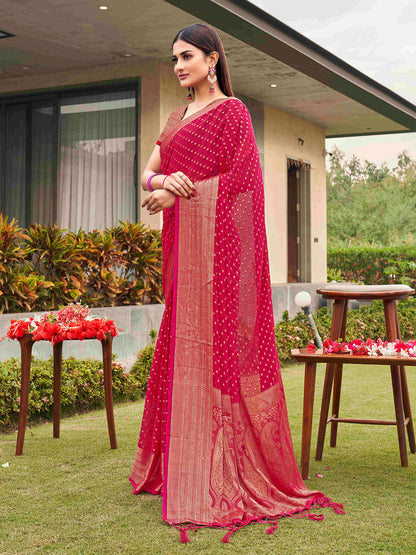 Tikhi Imli Woven Design Zari Art Silk Saree