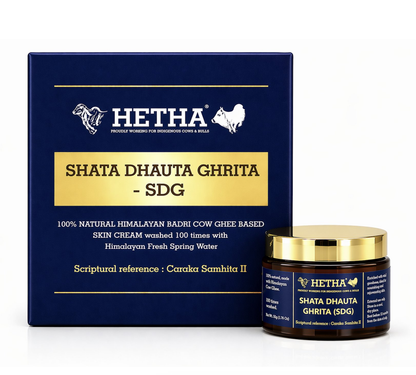 Hetha Shata Dhauta Ghrita Skin Cream - 100 times washed, Himalayan Ghee based Natural Skin Cream