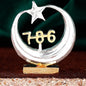 Estele Gold-Polished Spiritual 786 Chand Taara Idol for Home Decorative/ Car Dashboard