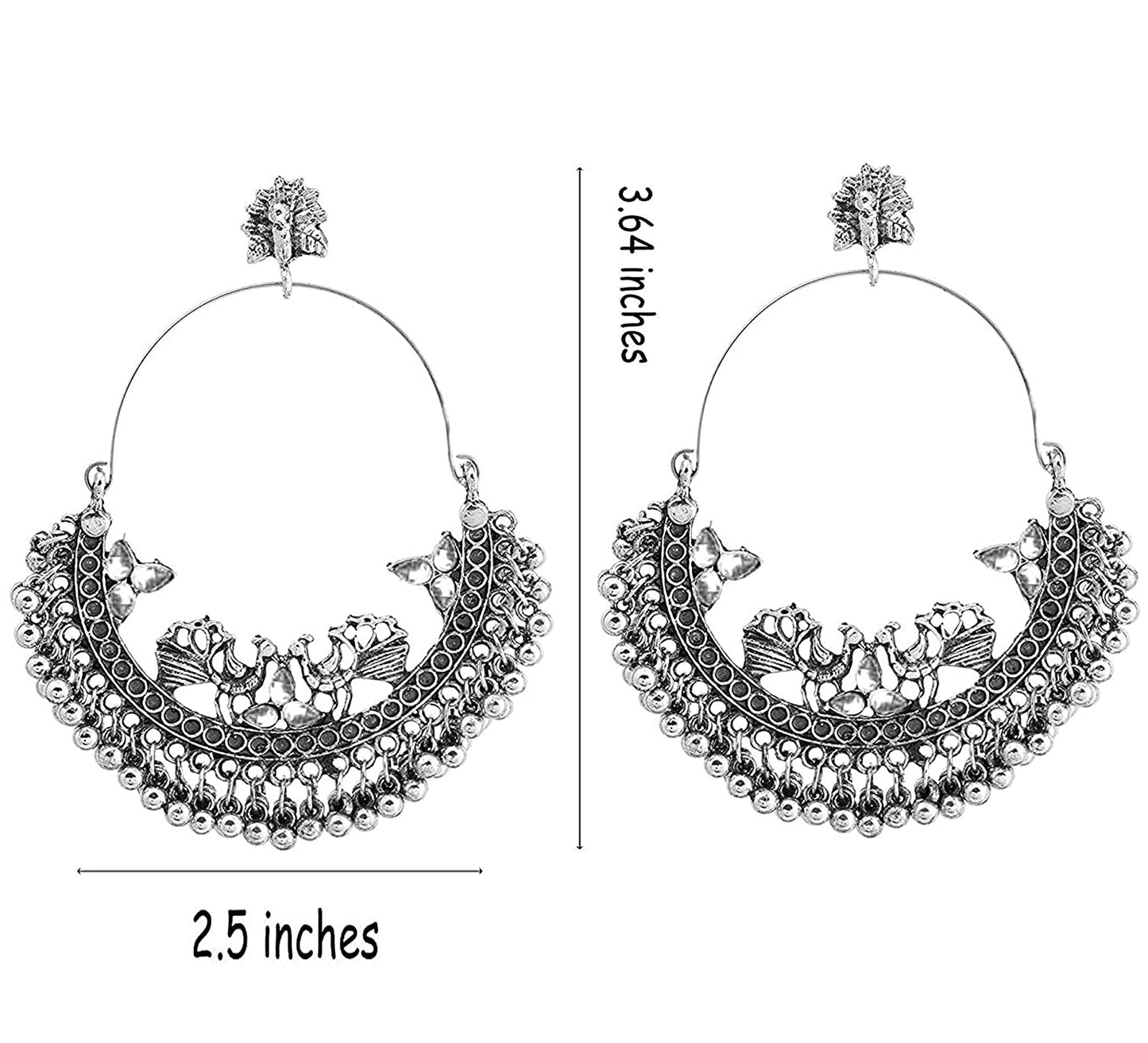 Silver-Plated Alloy Silver Hoop Earrings - The Pari