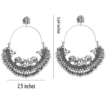 Silver-Plated Alloy Silver Hoop Earrings - The Pari