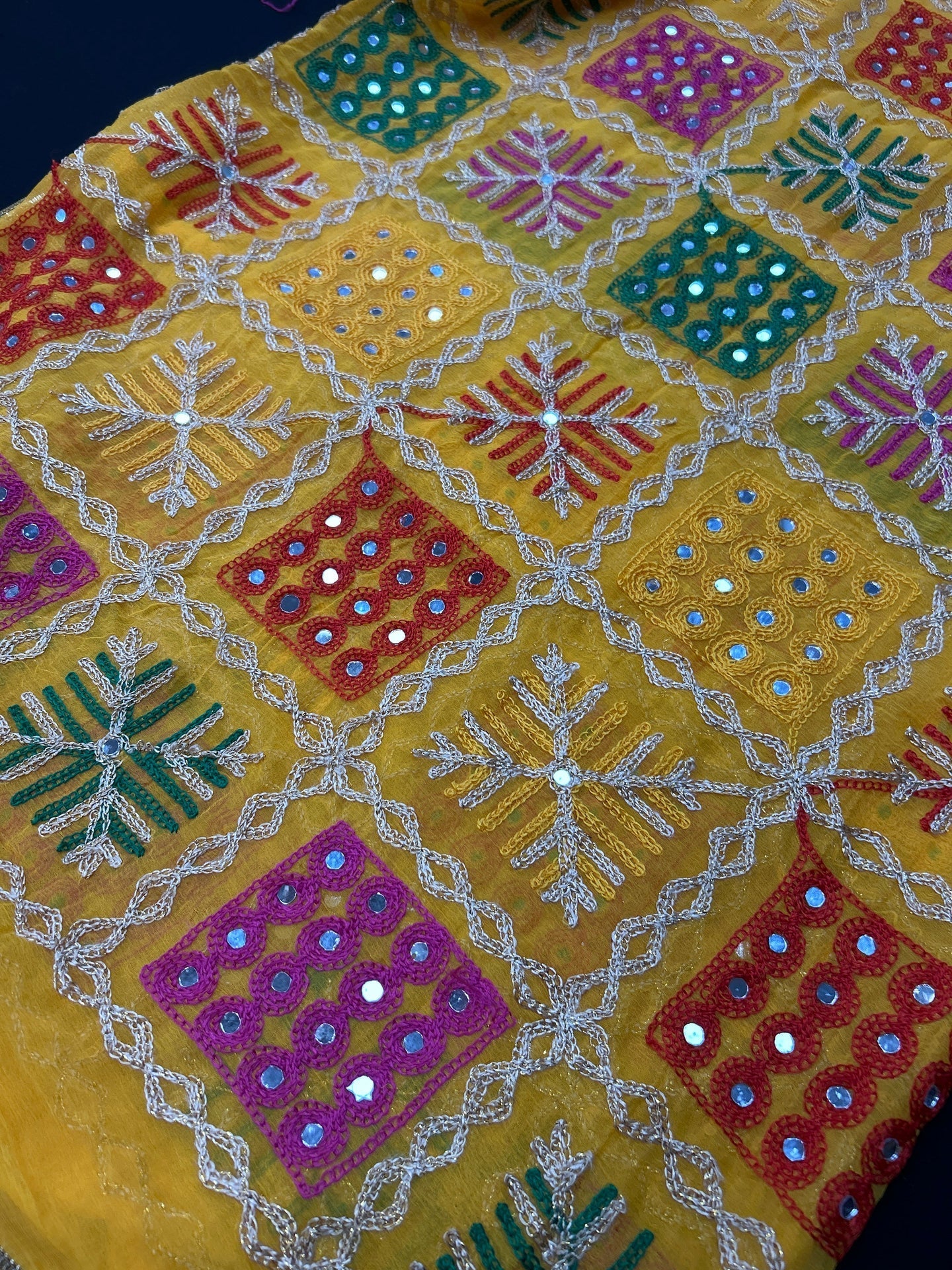 Embroidered phulkari dupatta