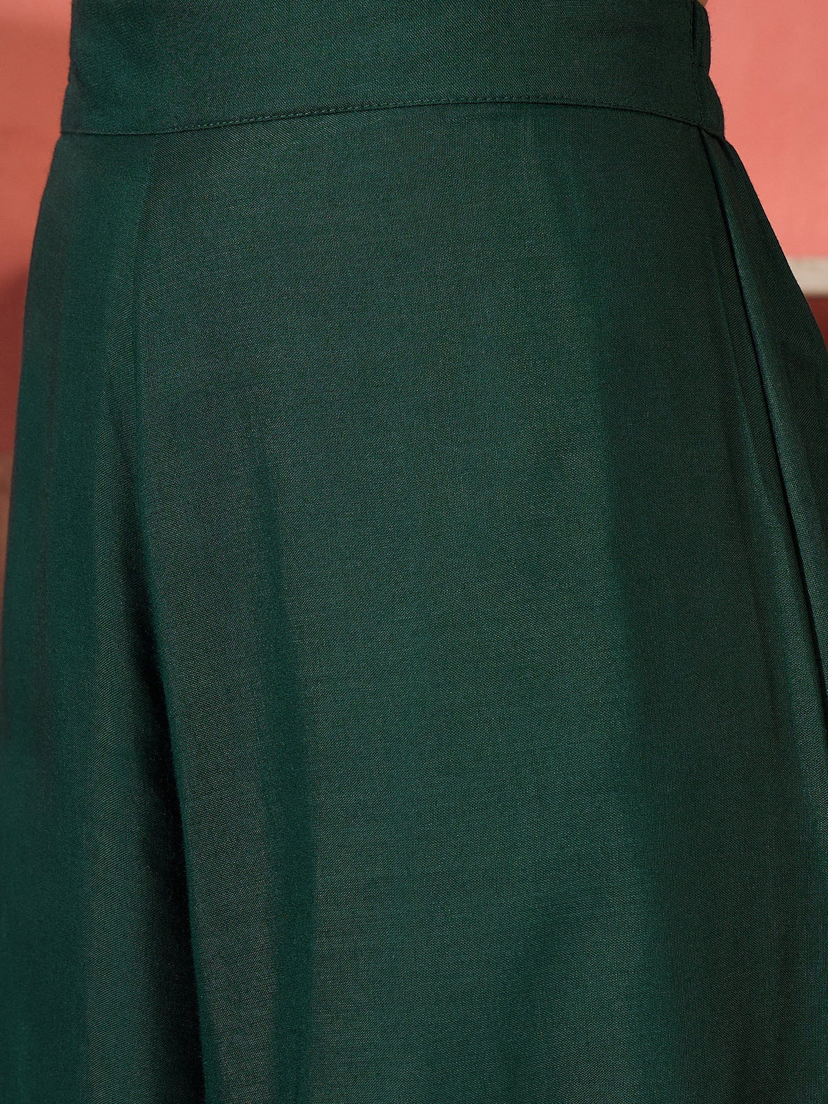InWeave Green Strappy Kurta Set Green Patola Dupatta