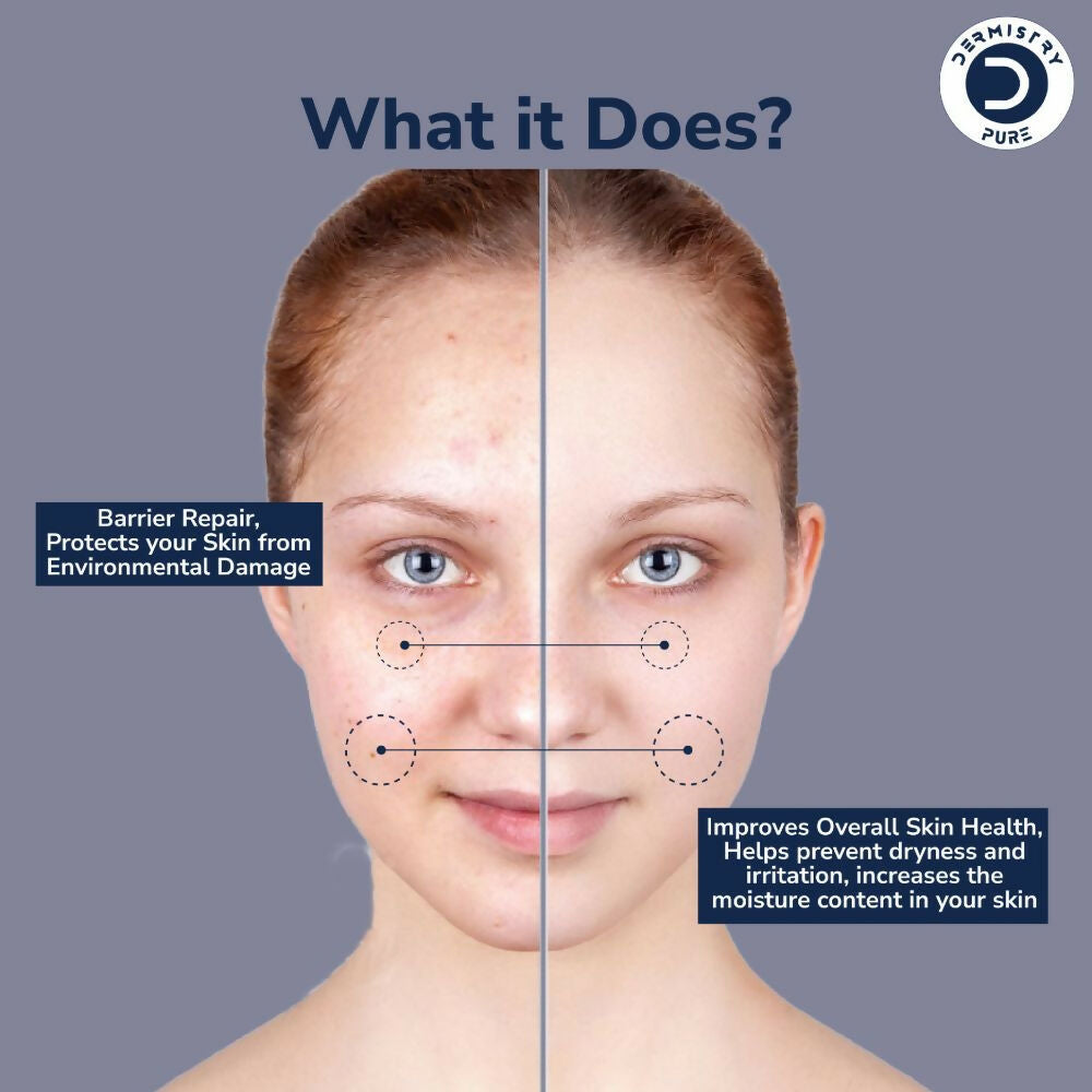 Dermistry Pure 1% Ceramide 2% Hyaluronic Acid Sensitive & Dry Skin Moisturizer Barrier Repair Serum
