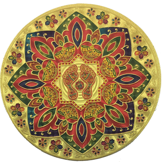 Stickerbazaar Micro Golden Embossing Rangoli Stickers