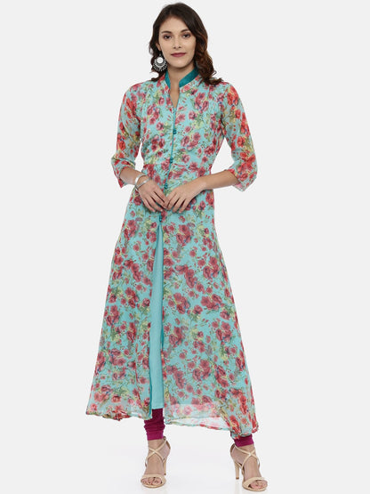 Souchii Purple Solid Slim-Fit Churidar-Length Leggings
