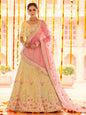 Myra Yellow Georgette Heavy Embroidered Lehenga