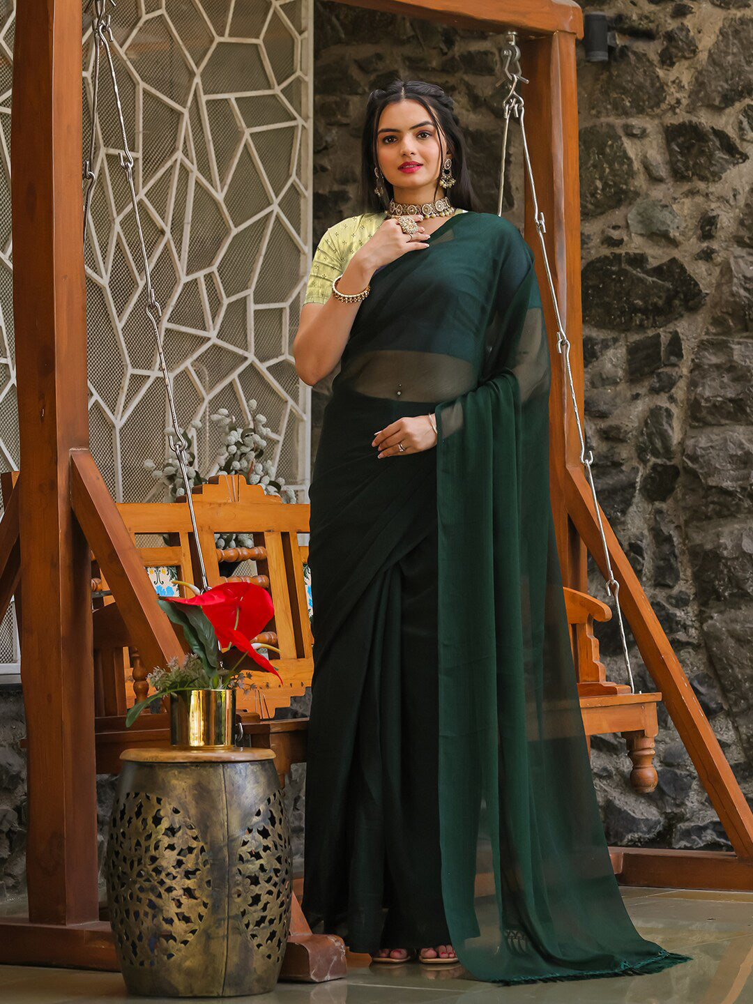 Tikhi Imli No Border Ready to Wear Saree