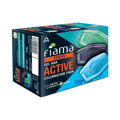 Fiama Men Gel Bar Active Celebration Pack