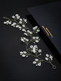 Panash Women Gold-Toned & White Beaded Tiara