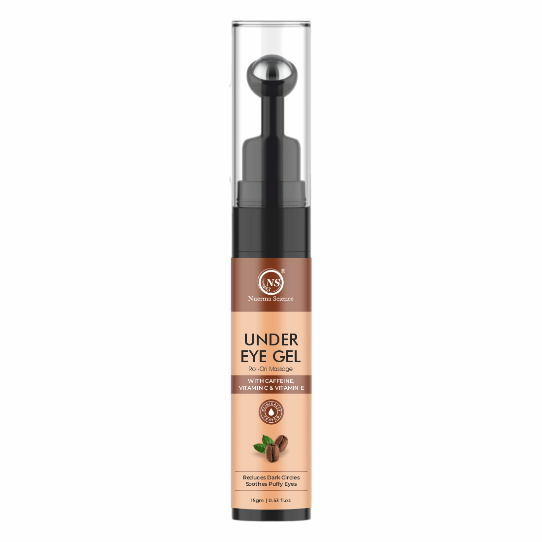 Nuerma Science Under Eye Gel Massage Roll-On to Reduce Dark Circles, Soothes Puffy Eyes