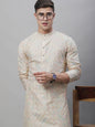 Sojanya Band Collar Embroidered Cotton Silk Kurta