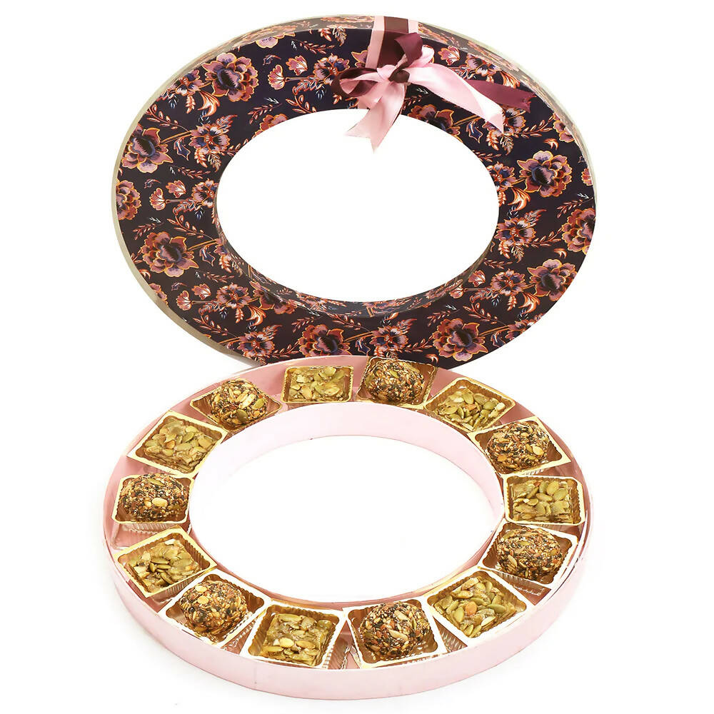 Ghasitaram Round Purple Healthy Seeds Bites Box