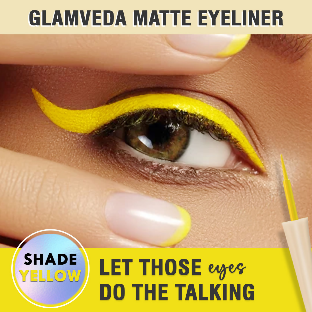 Glamveda Super Matte Liquid Intense Eyeliner - Yellow