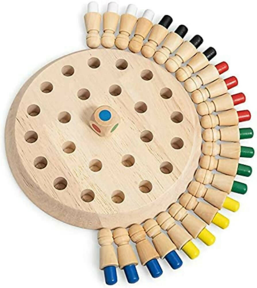Kraftsman Wooden Memory Chess Game for Kids | Color Memory Chess Game | Educational Toy