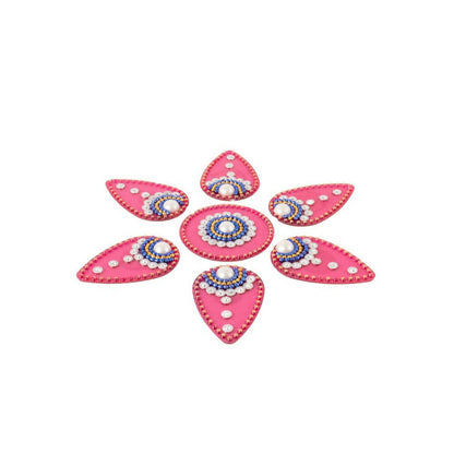 Kundan HandiKrafts Drop Rangoli Red (Baby)
