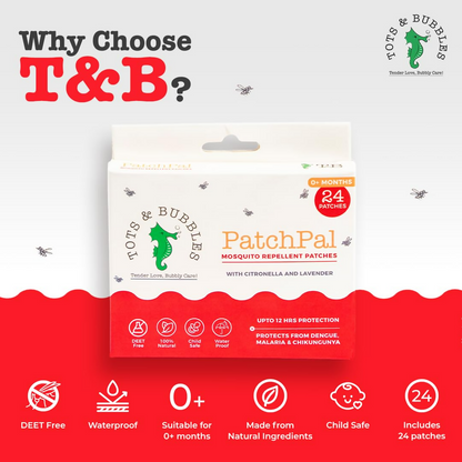 Tots And Bubbles Patchpal Natural Mosquito Repellant Patches For Babies