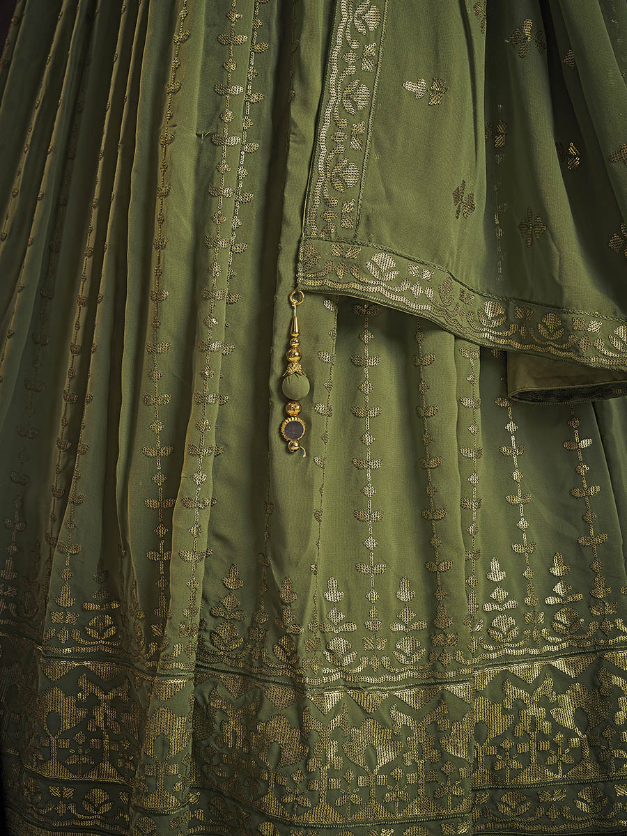 Myra Green Real Georgette Designer Gown Style Suit