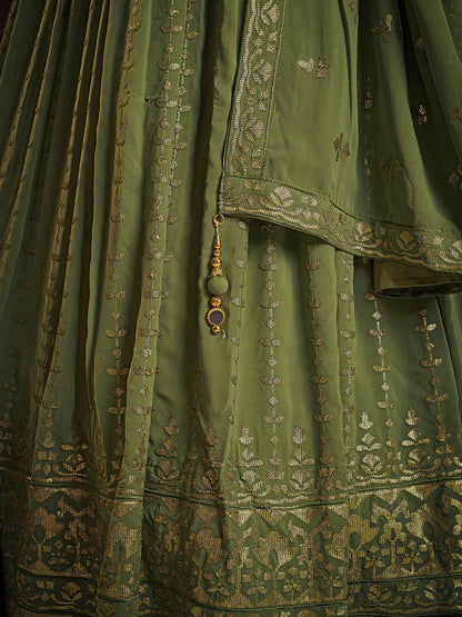 Myra Green Real Georgette Designer Gown Style Suit
